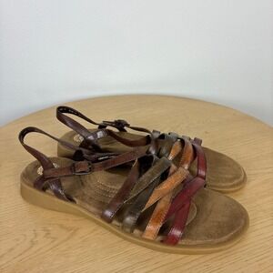 Earth Spirit Ginseng Multi-Strap Leather Sandals Women's 11 Granola Summer Boho
